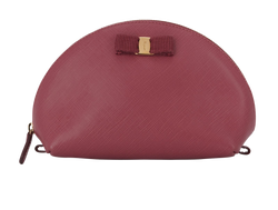 Salvatore Ferragamo Make Up Bag, Leather, Pink, MII, 3*